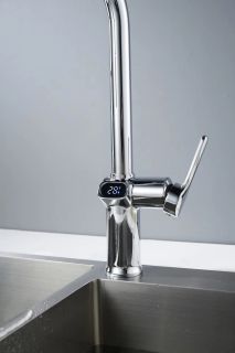 Смеситель для кухни с индикатором температуры Knotlor KN-100, хром